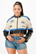 Colorblock Crop Jacket-Product Type | Naughty Smile Fashion