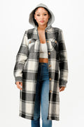Hooded Plaid Coat-Product Type | Naughty Smile Fashion