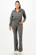 Soft Zipup Track Suit Set-Product Type | Naughty Smile Fashion