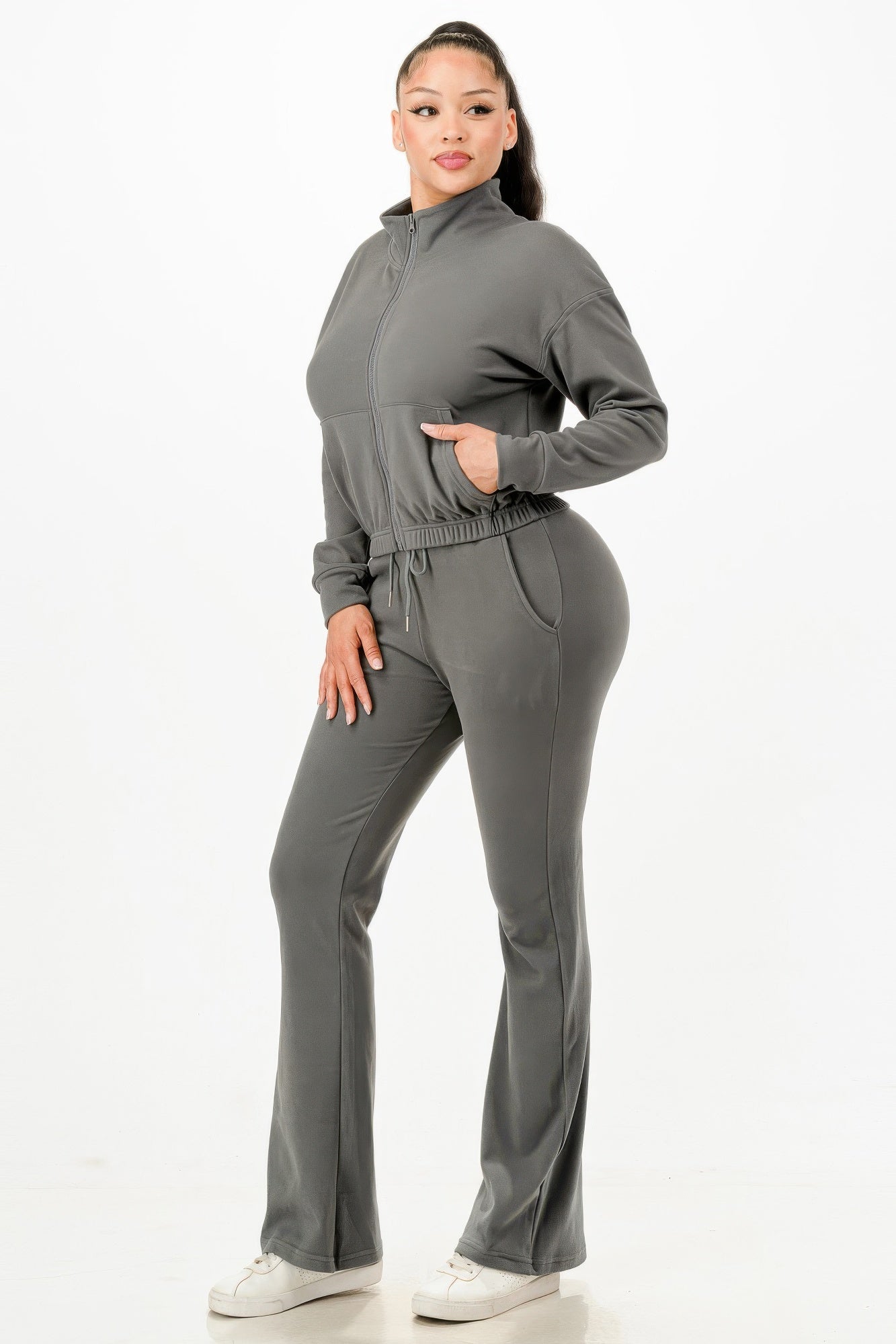 Soft Zipup Track Suit Set-Product Type | Naughty Smile Fashion