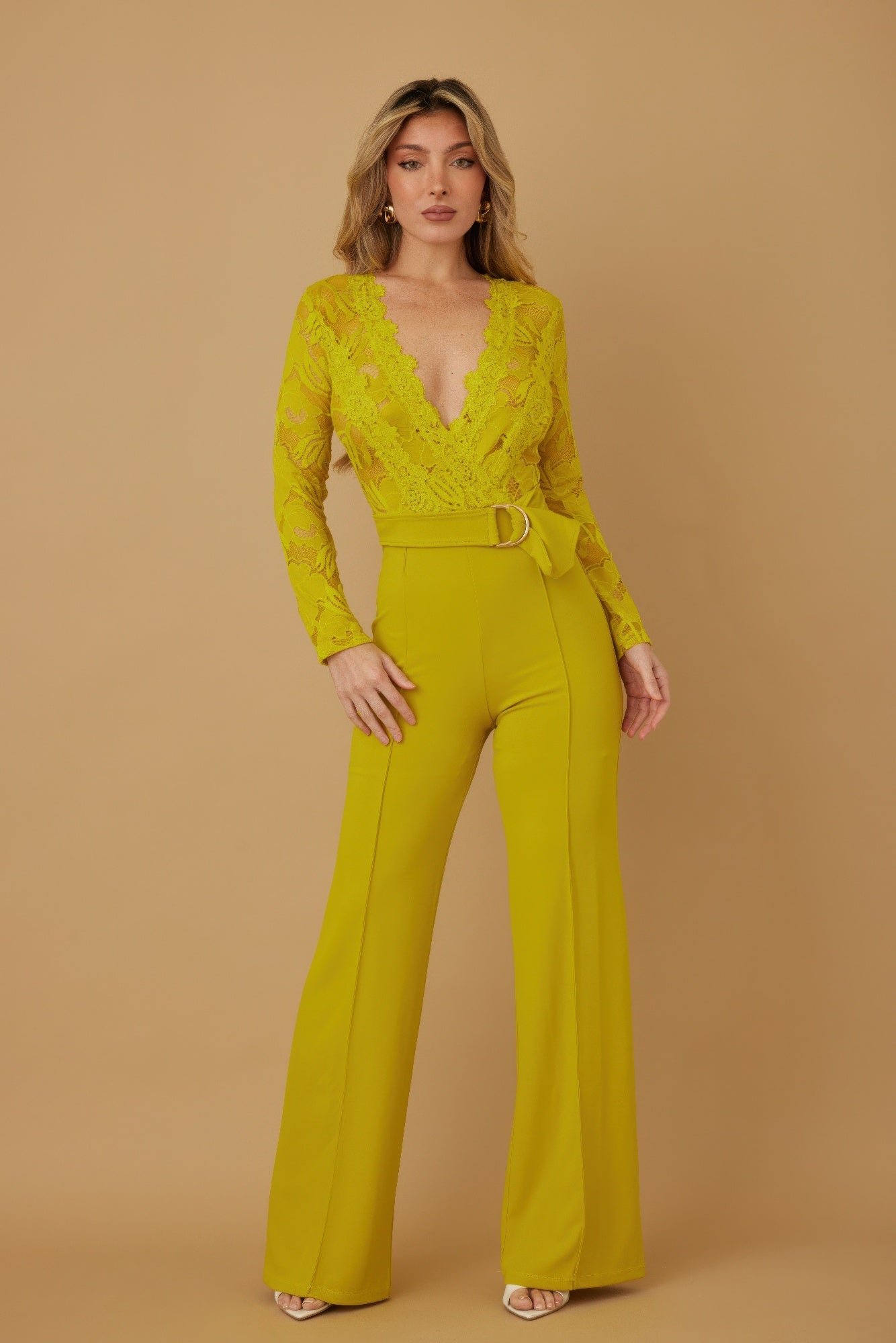Lace Crochet Long Sleeve Jumpsuit-Product Type | Naughty Smile Fashion
