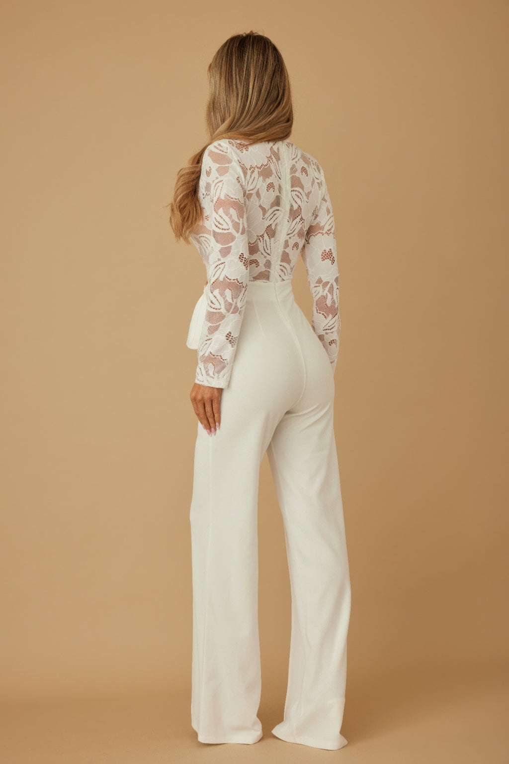 Lace Crochet Long Sleeve Jumpsuit-Product Type | Naughty Smile Fashion