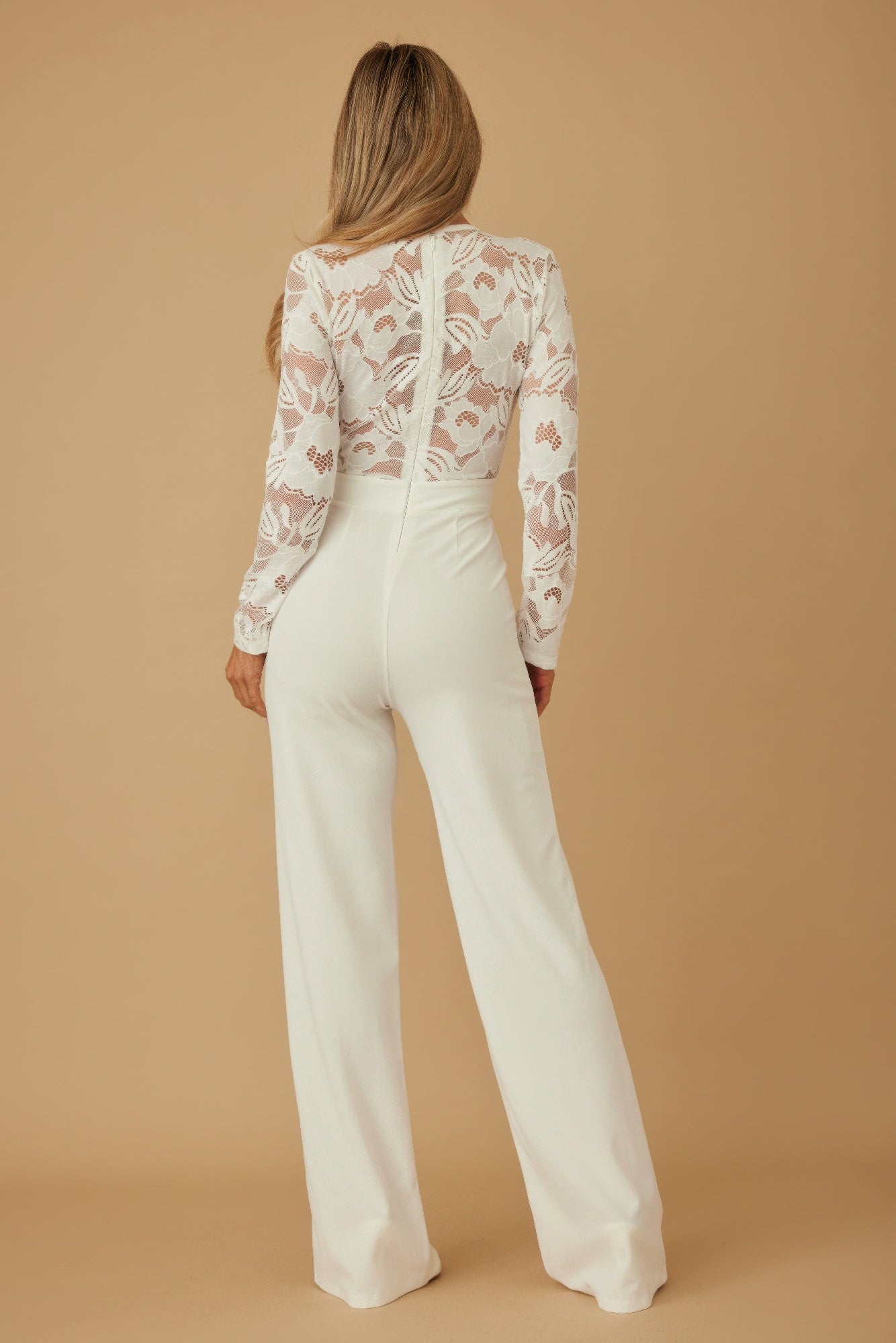 Lace Crochet Long Sleeve Jumpsuit-Product Type | Naughty Smile Fashion