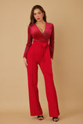 Velvet Top Fashion Jumpsuit-Product Type | Naughty Smile Fashion