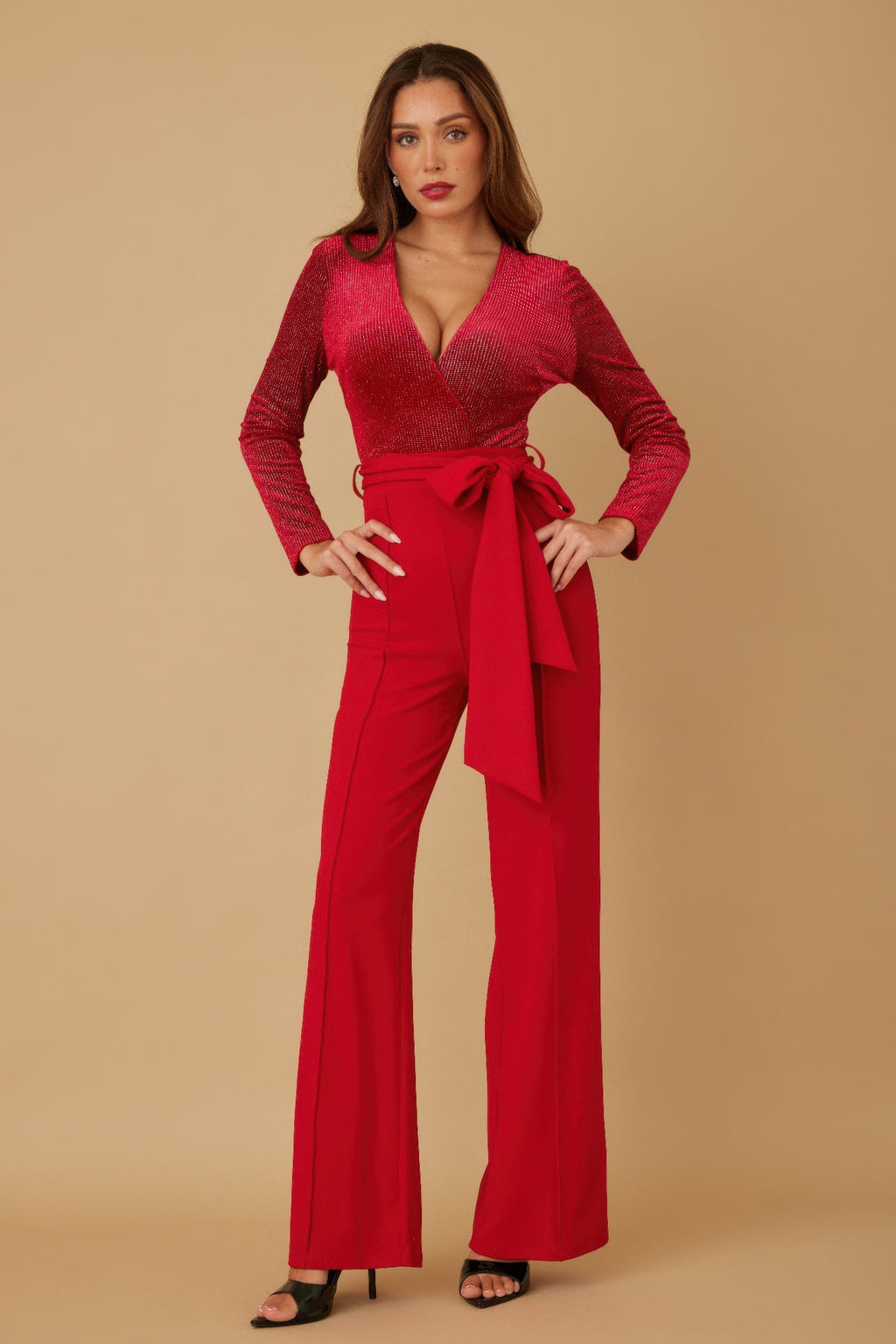 Velvet Top Fashion Jumpsuit-Product Type | Naughty Smile Fashion