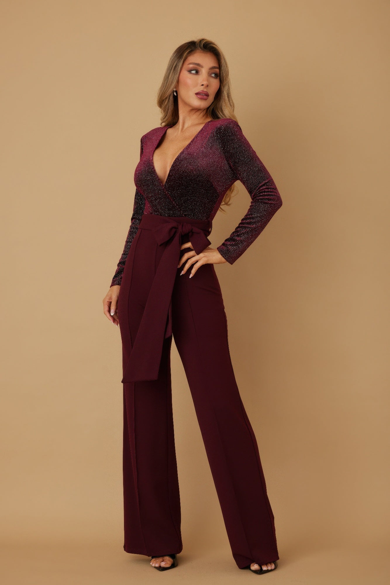 Velvet Top Fashion Jumpsuit-Product Type | Naughty Smile Fashion