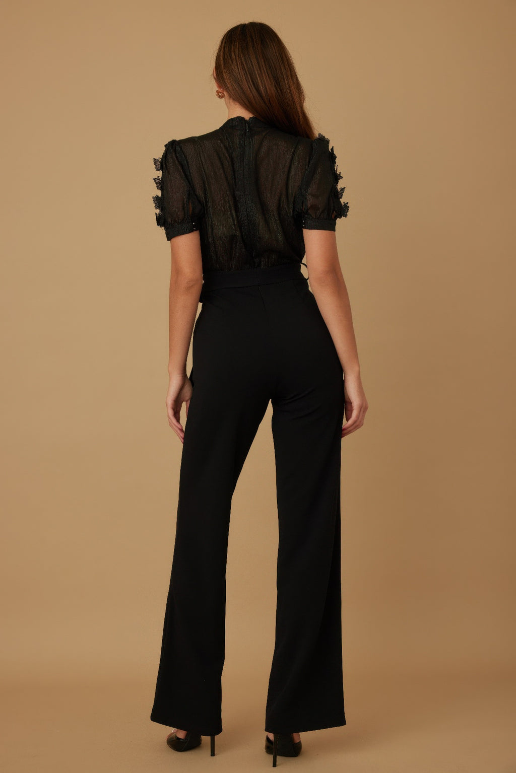 Multi Butterfly Sheer Pattern Jumpsuit-Product Type | Naughty Smile Fashion