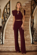 Puff Cap Sleeve Jewel Detail Sets-Product Type | Naughty Smile Fashion