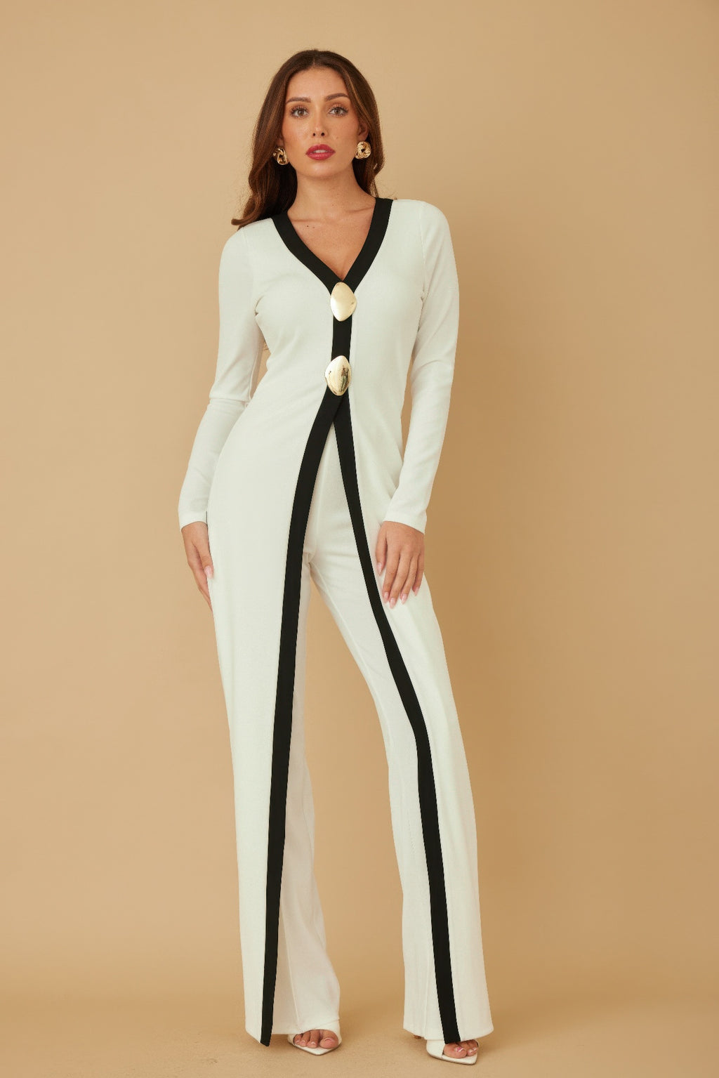 Mirror Stone Long Layer Jumpsuit-Product Type | Naughty Smile Fashion