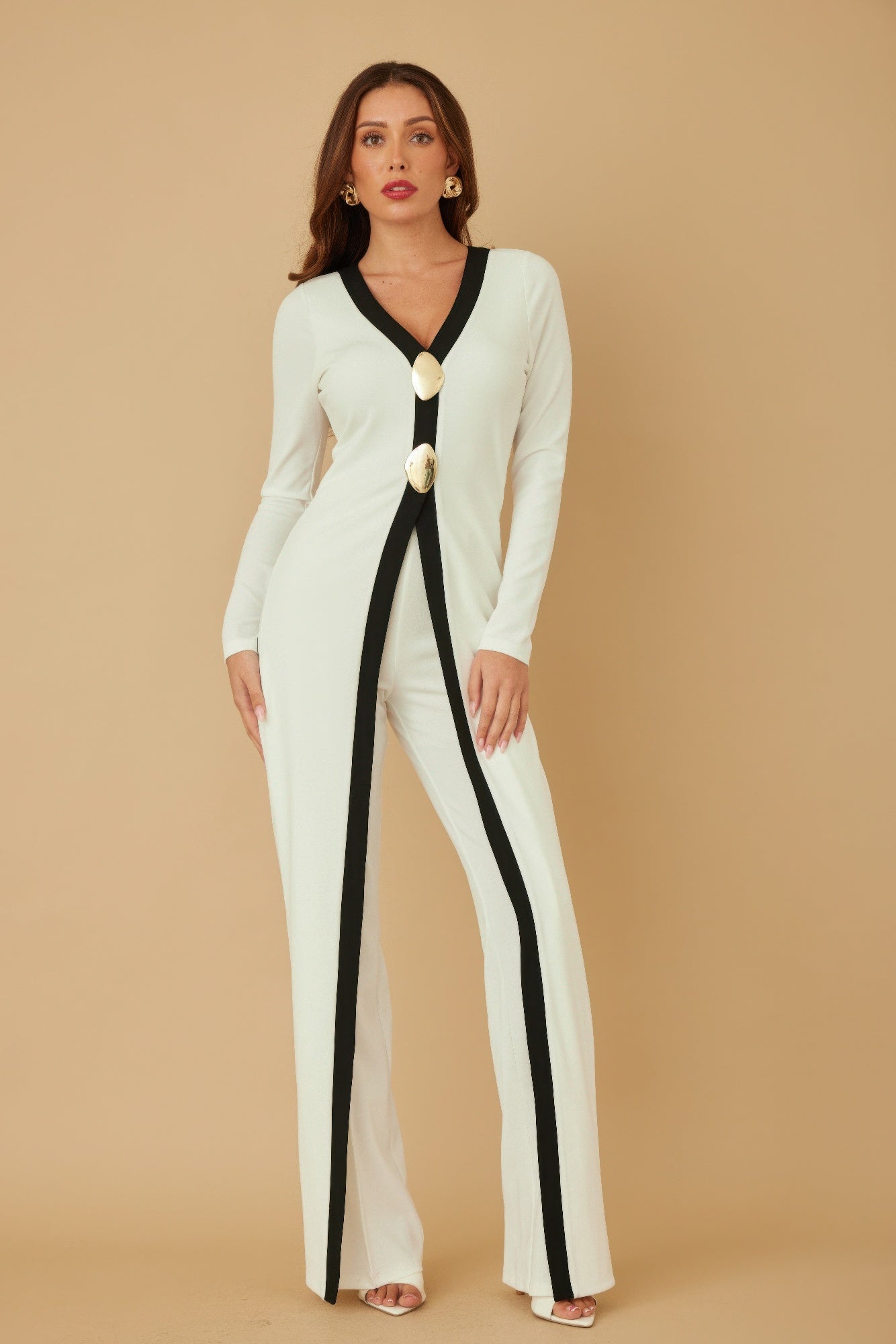 Mirror Stone Long Layer Jumpsuit-Product Type | Naughty Smile Fashion