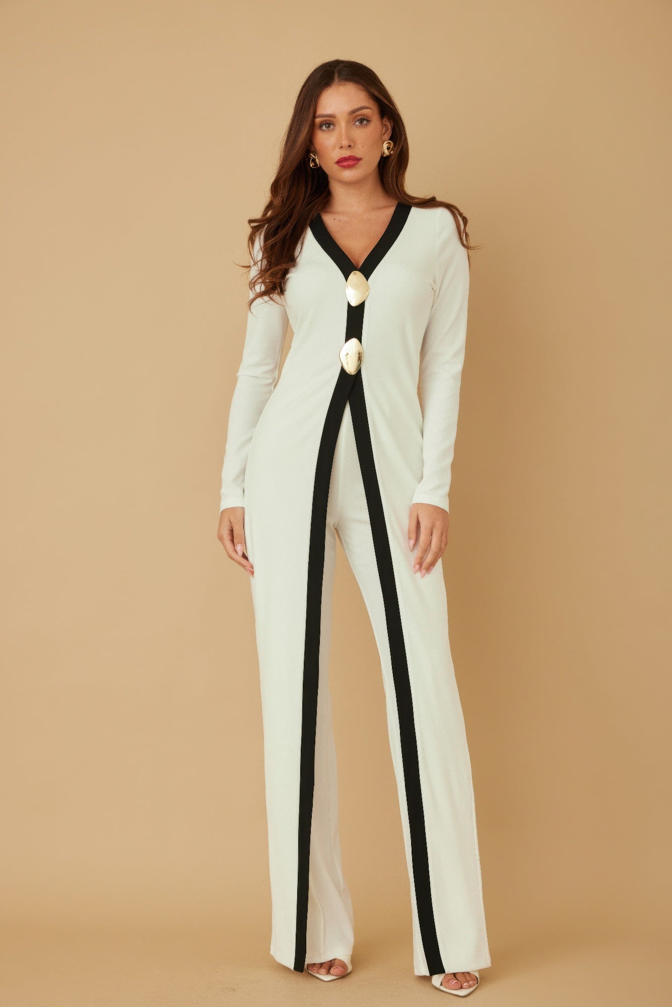 Mirror Stone Long Layer Jumpsuit-Product Type | Naughty Smile Fashion