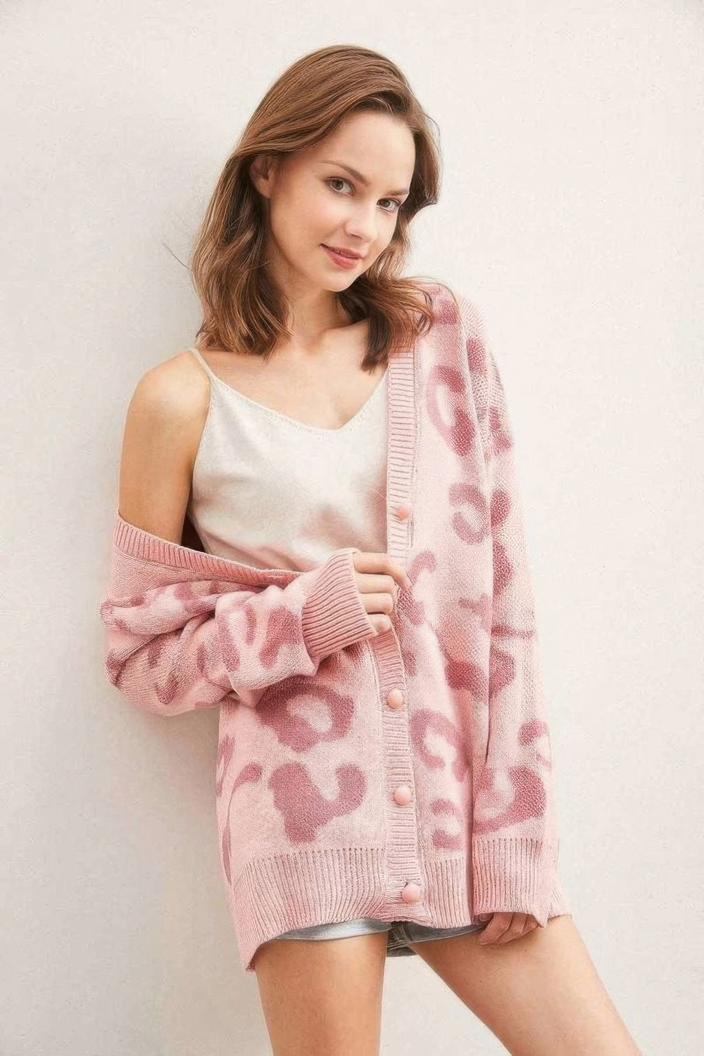 Leopard Button Down Cardigan-Product Type | Naughty Smile Fashion