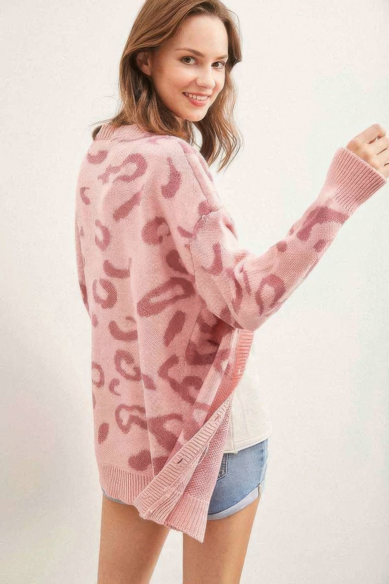 Leopard Button Down Cardigan-Product Type | Naughty Smile Fashion