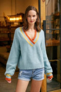 Overlap V Neck Sweater-Product Type | Naughty Smile Fashion