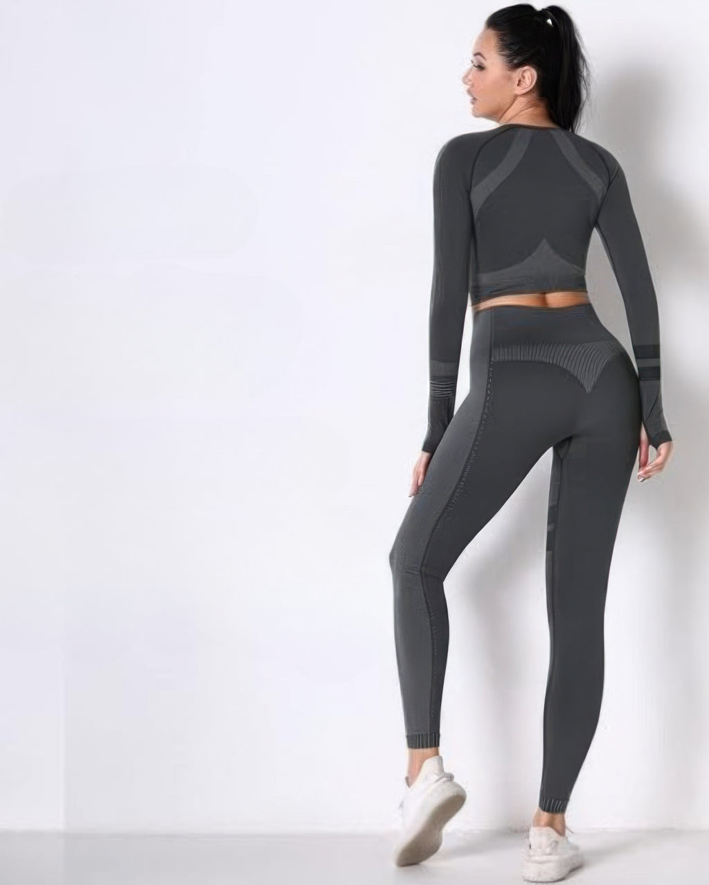 Seamless Long Sleeve Solid Yoga Set-Product Type | Naughty Smile Fashion