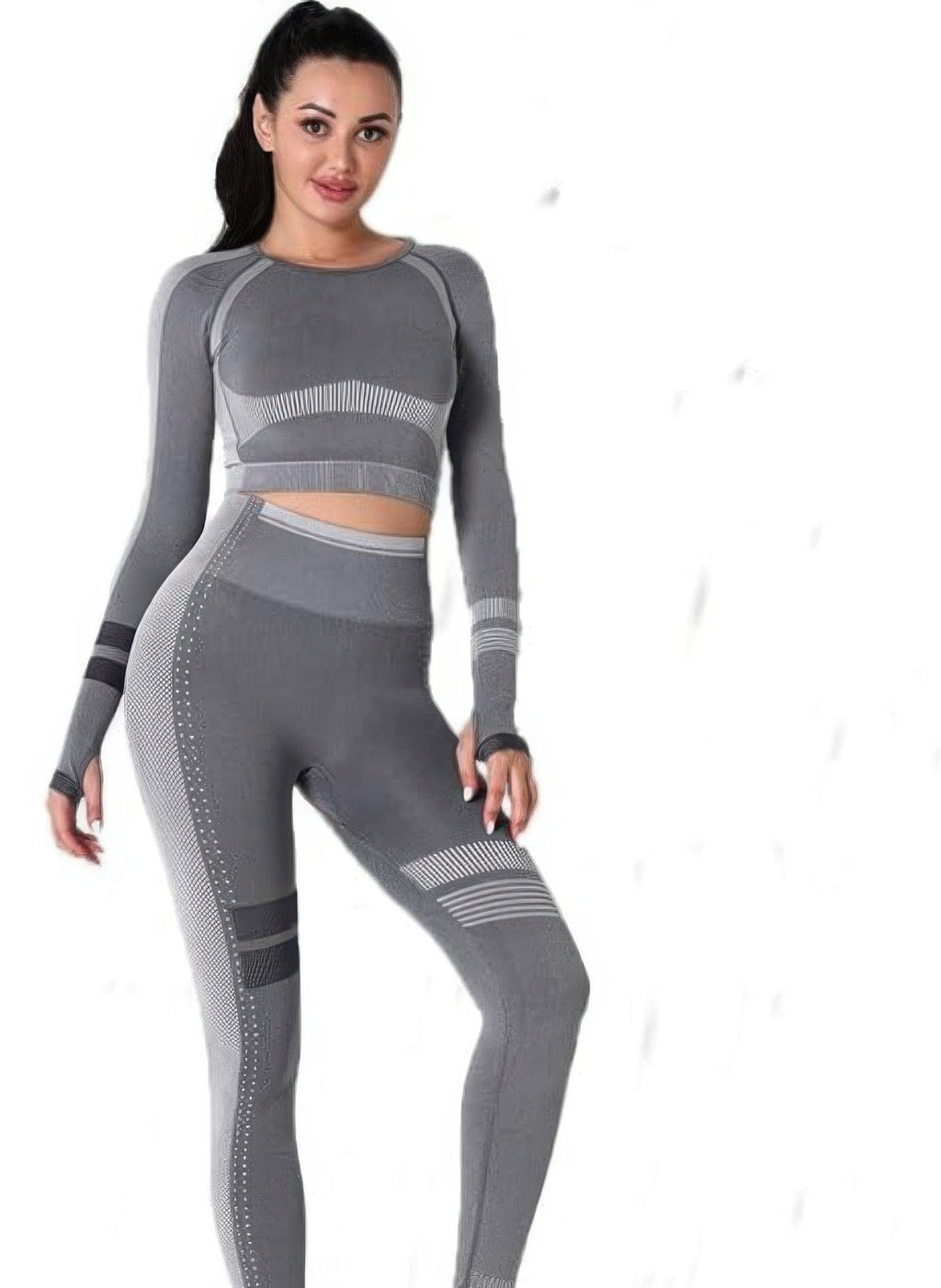 Seamless Long Sleeve Solid Yoga Set-Product Type | Naughty Smile Fashion