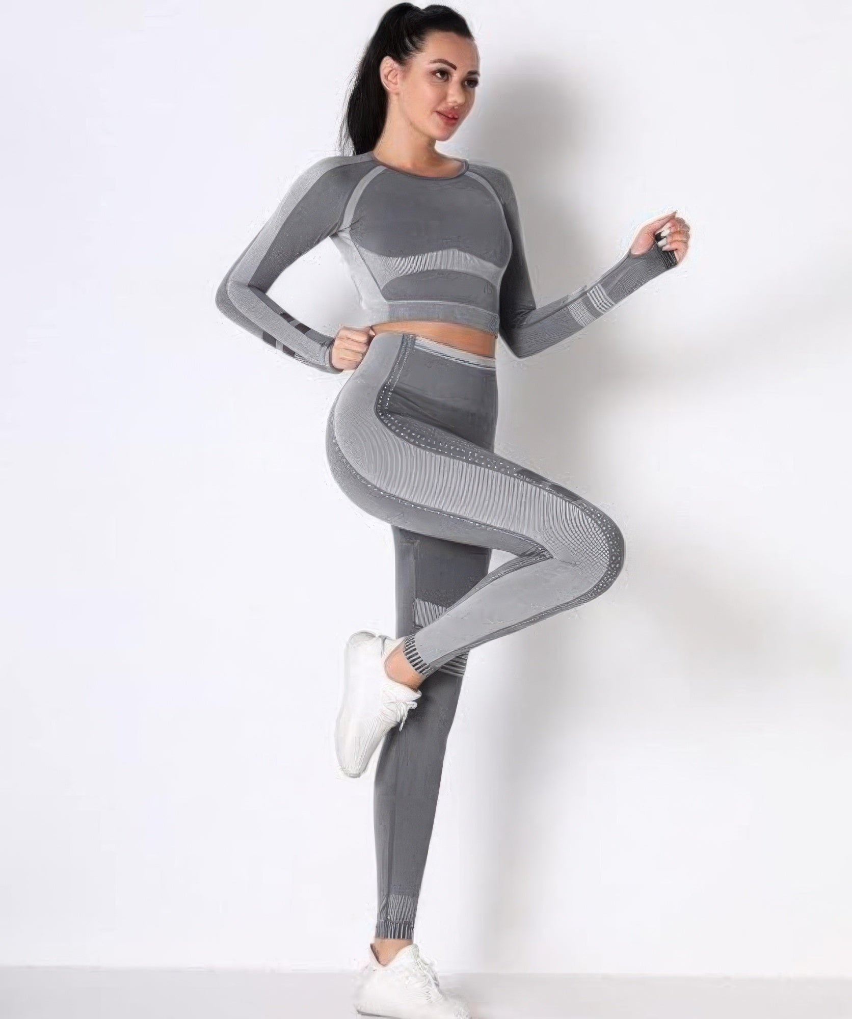 Seamless Long Sleeve Solid Yoga Set-Product Type | Naughty Smile Fashion