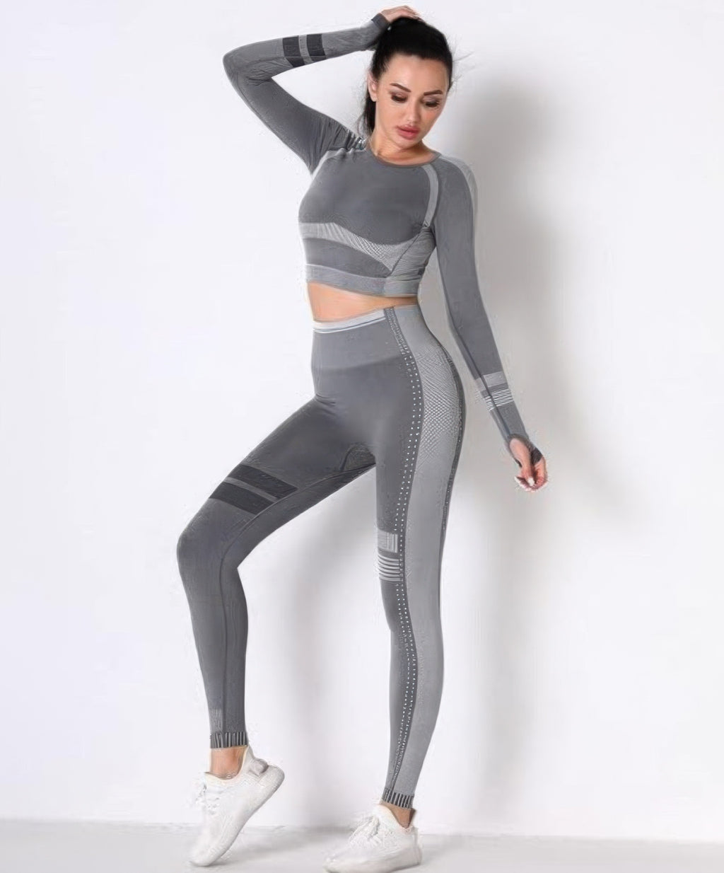 Seamless Long Sleeve Solid Yoga Set-Product Type | Naughty Smile Fashion
