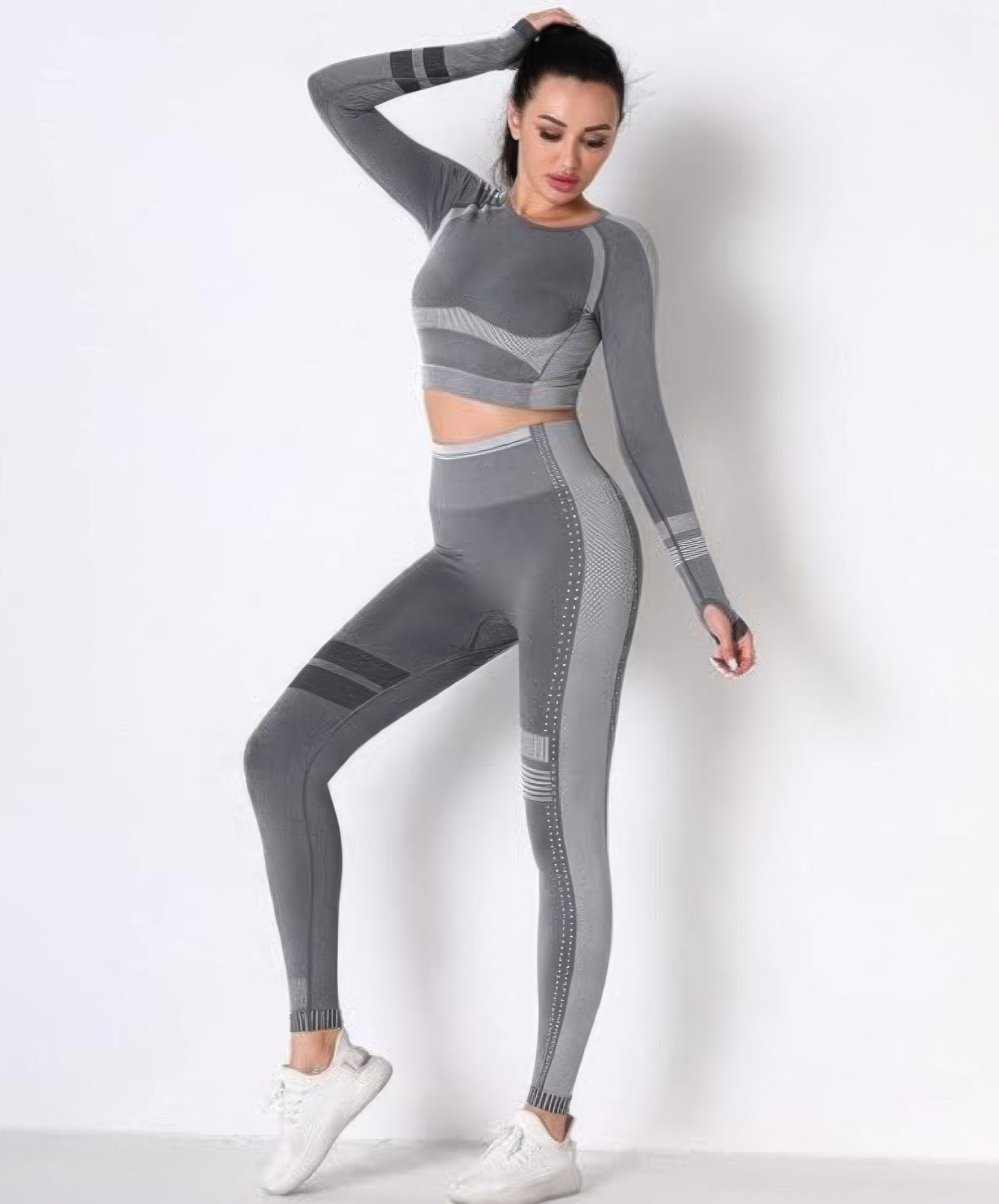 Seamless Long Sleeve Solid Yoga Set-Product Type | Naughty Smile Fashion