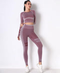 Seamless Long Sleeve Solid Yoga Set-Product Type | Naughty Smile Fashion