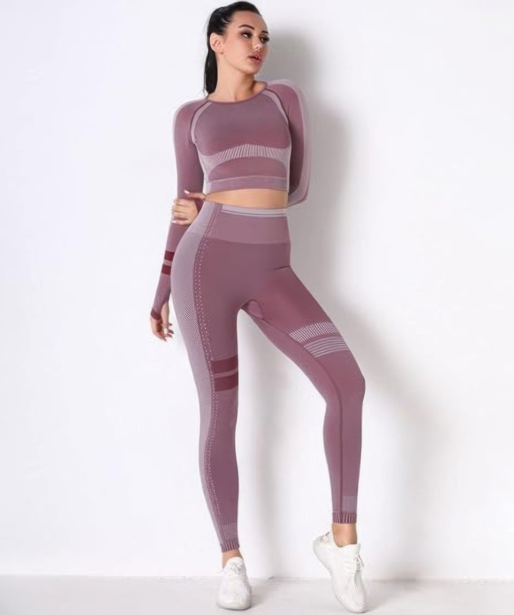 Seamless Long Sleeve Solid Yoga Set-Product Type | Naughty Smile Fashion