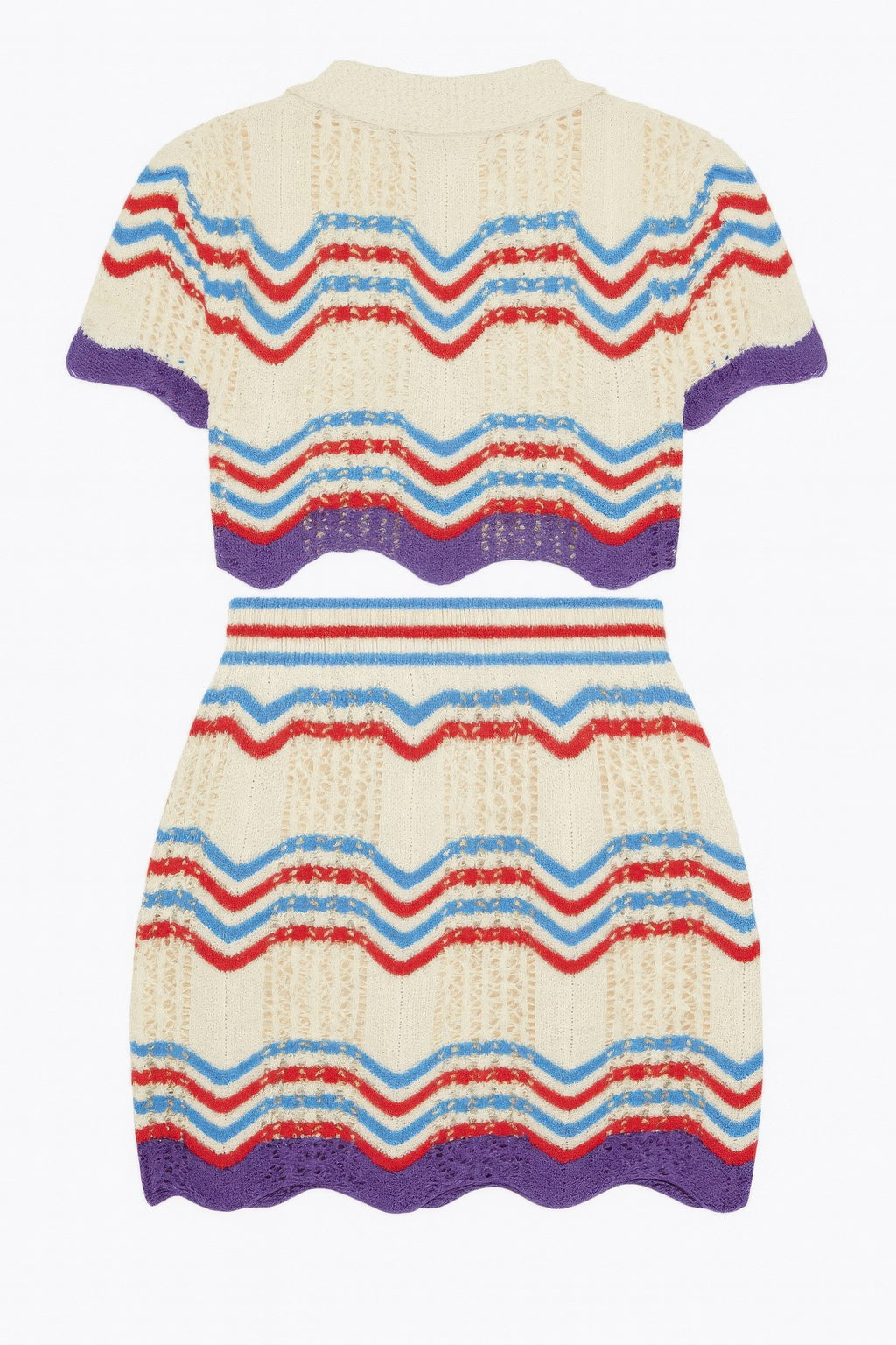 Zig Zag Crochet Two Piece Set-Product Type | Naughty Smile Fashion