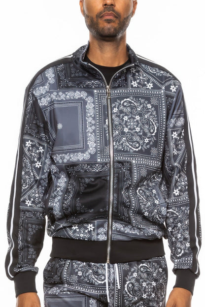 Mens Paisley Bandana Track Jacket – New Arrival Now Live