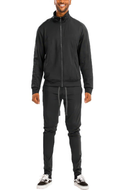 Full Zip Up Solid Track Jacket Set – New Arrival Now Live
